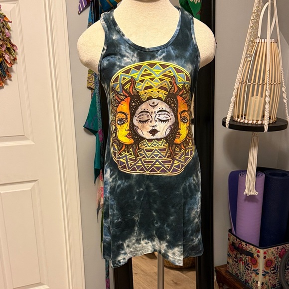 Kathmandu Imports Tops - NWT Mystical Graphic Tie-Dye Tank Top/tunic length